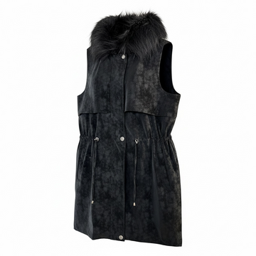 Deri Görünümlü Yelek