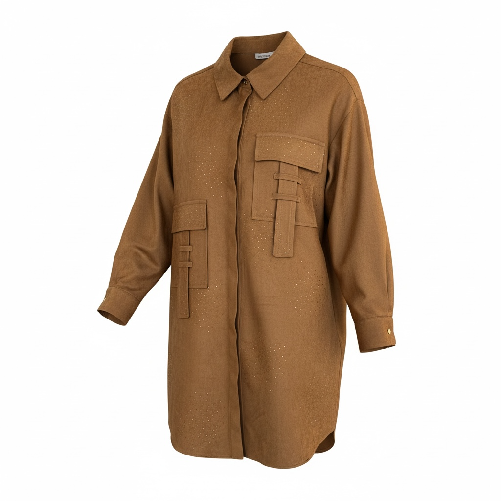 Taşlı Süet Gömlek