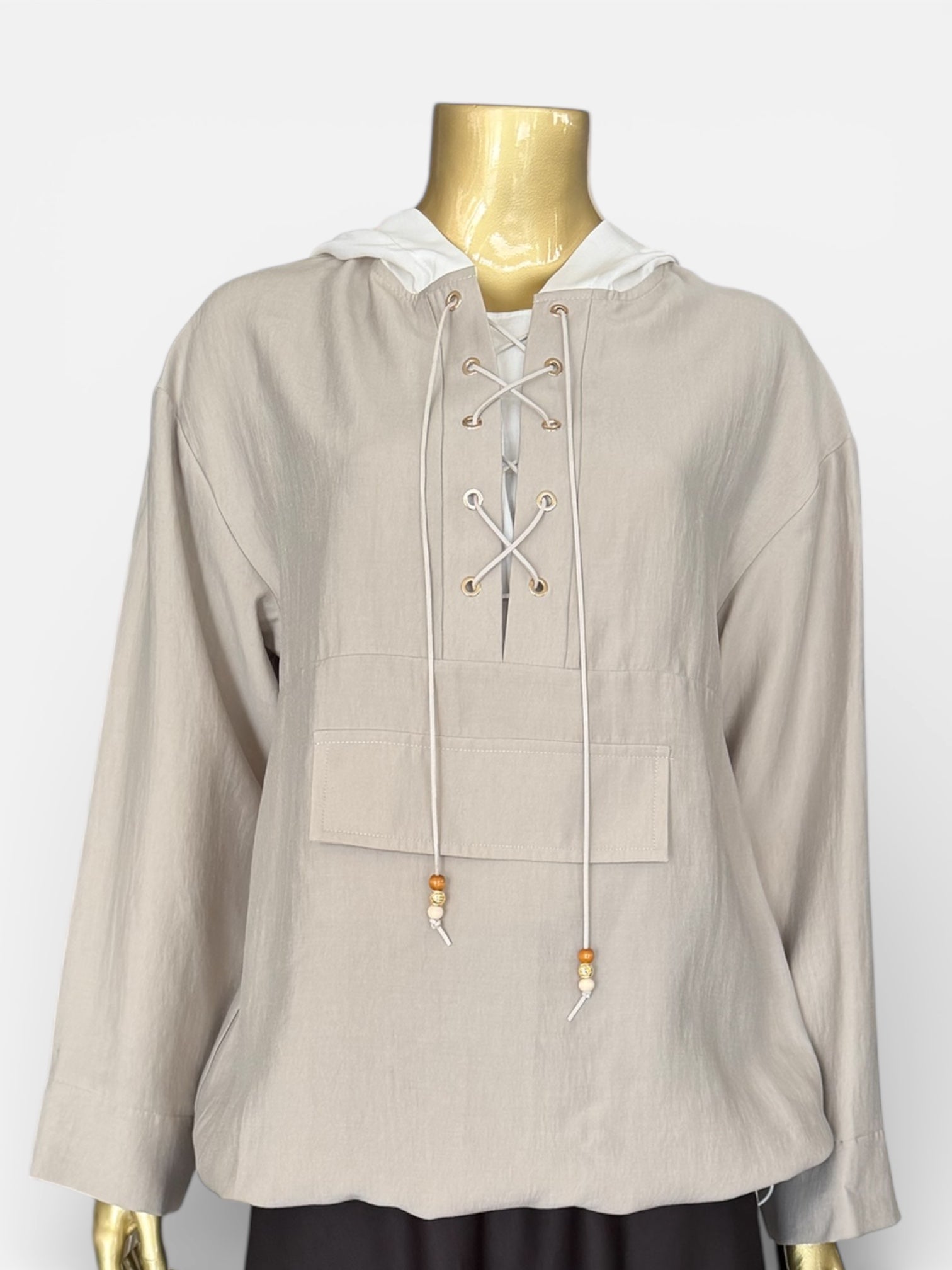 MASCARA TENCEL KAPÜŞONLU TUNİK